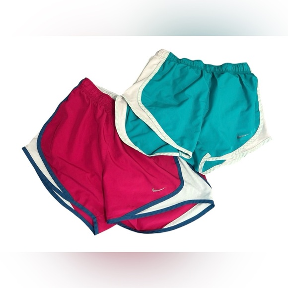 Nike Pants - Nike Dri-Fit Running Shorts Bundle XS Pink Teal 3” Inseam